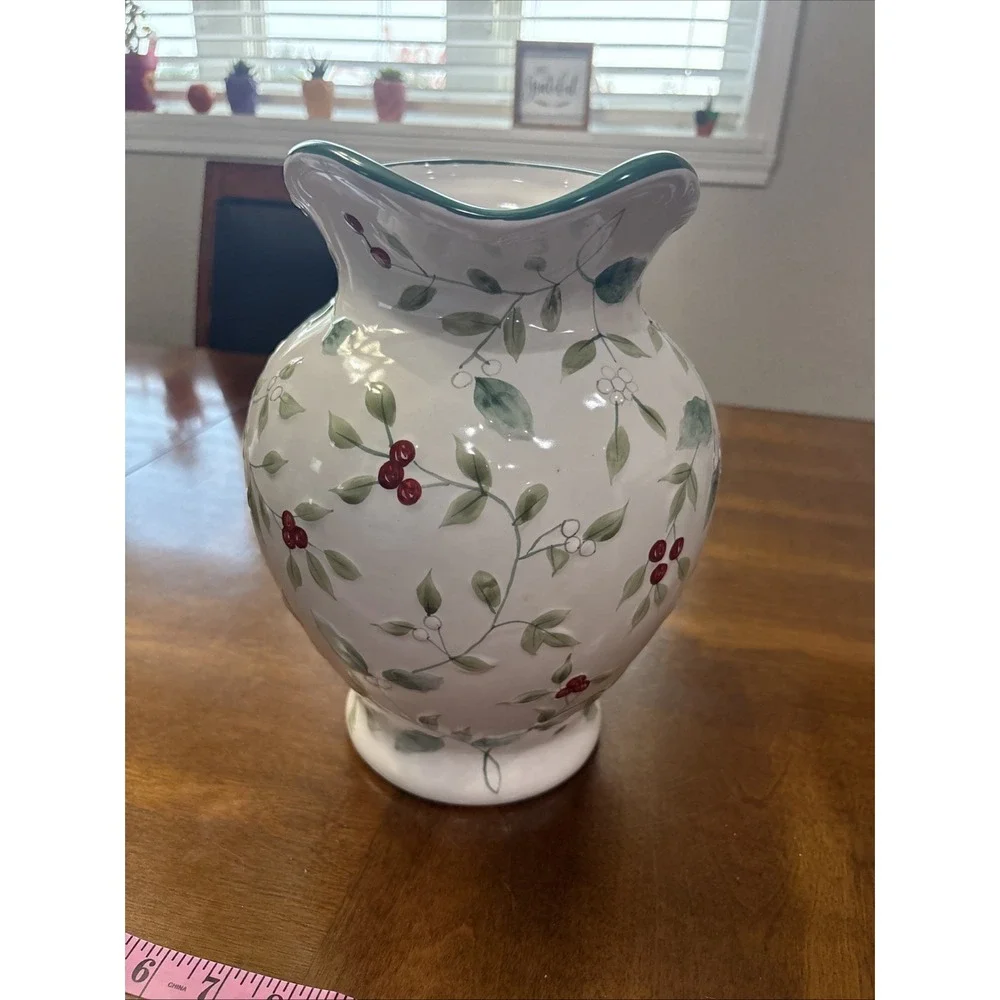 XL Pfaltgraff Winterberry Sculpted Pitcher 144 oz.  11